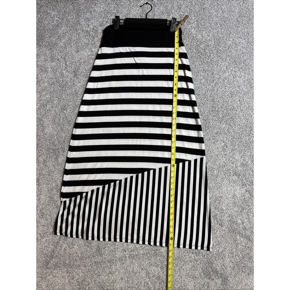 Vintage Y2K Maxi Skirt Small Asymmetrical Striped Goth Alt Girl Indie Sleaze - Picture 3 of 6